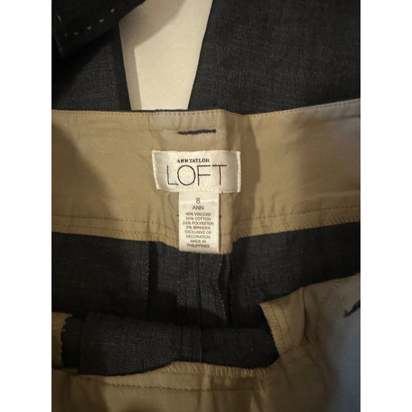 Women's Ann Taylor LOFT Capri Ann Pants Size 8 Blue - Picture 6 of 6